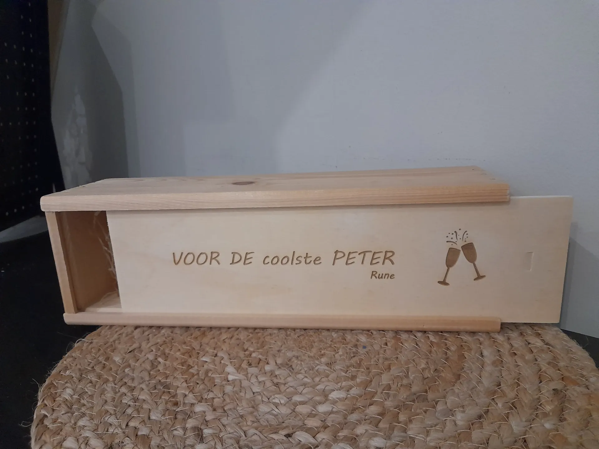 Houten wijnkist