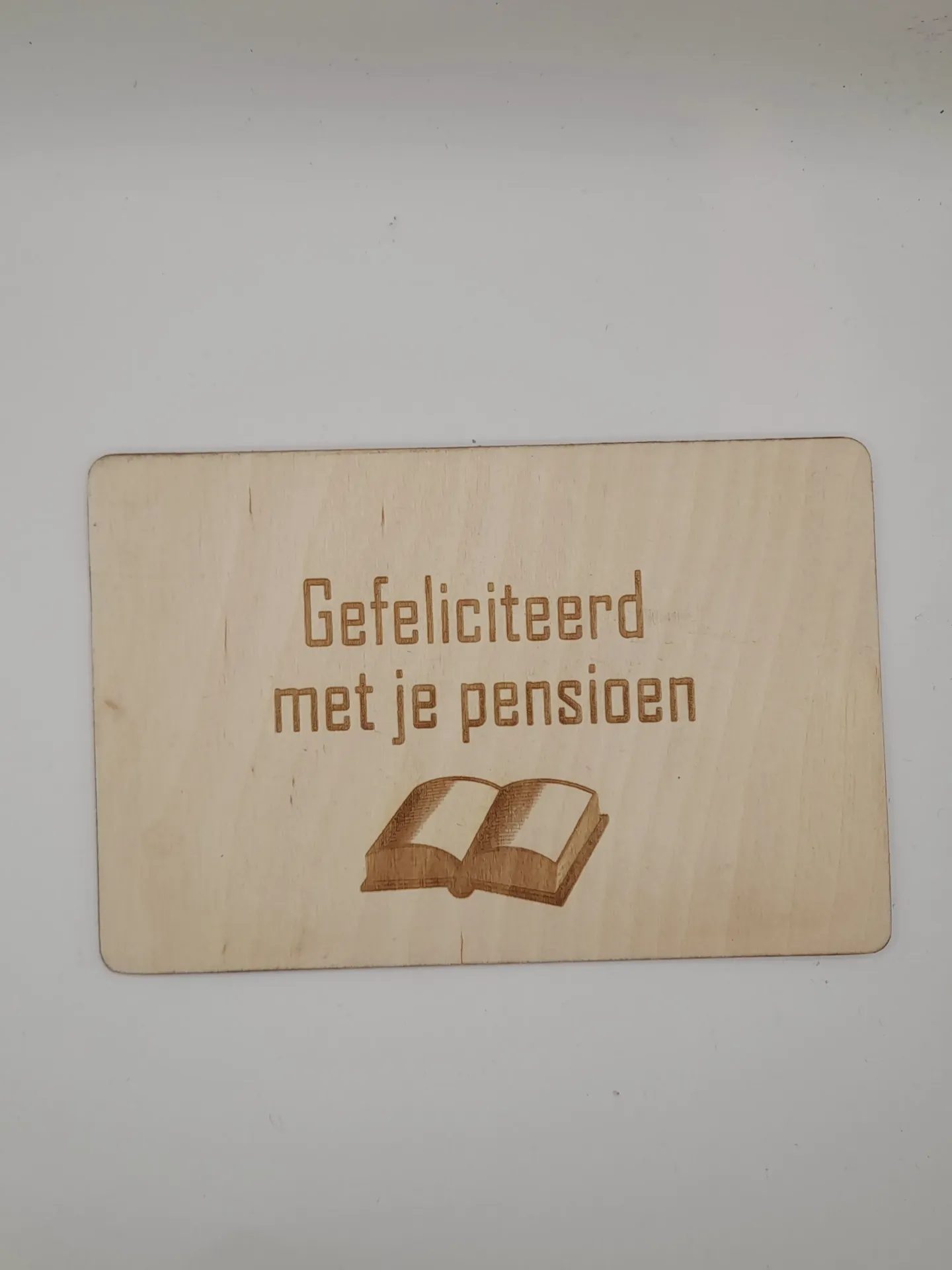 Wenskaart 'op pensioen'