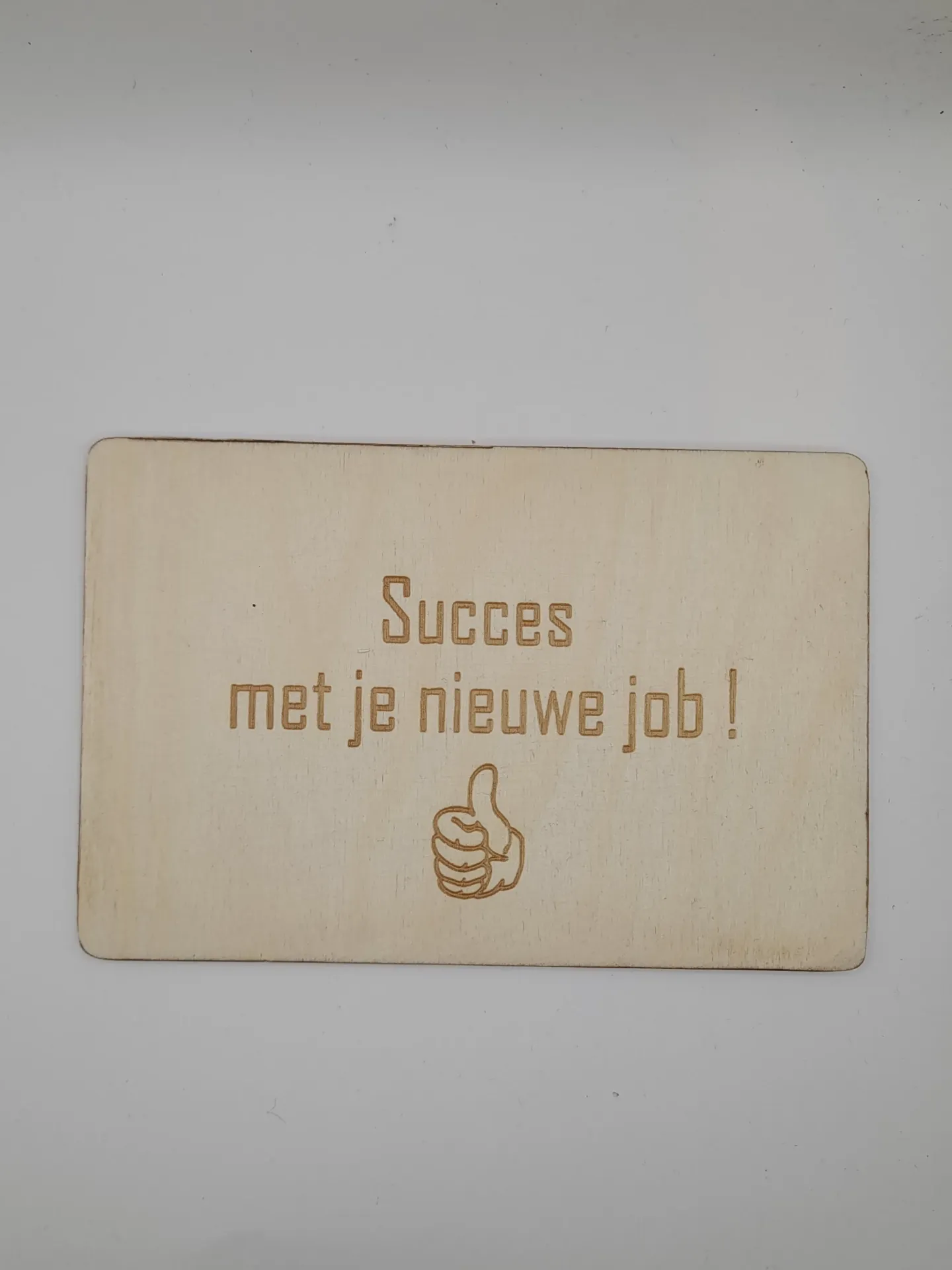 Wenskaart 'Succes met je nieuwe job'