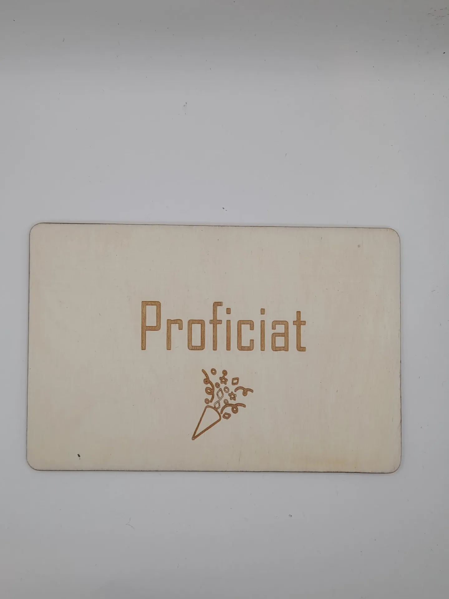 Wenskaart 'Proficiat'