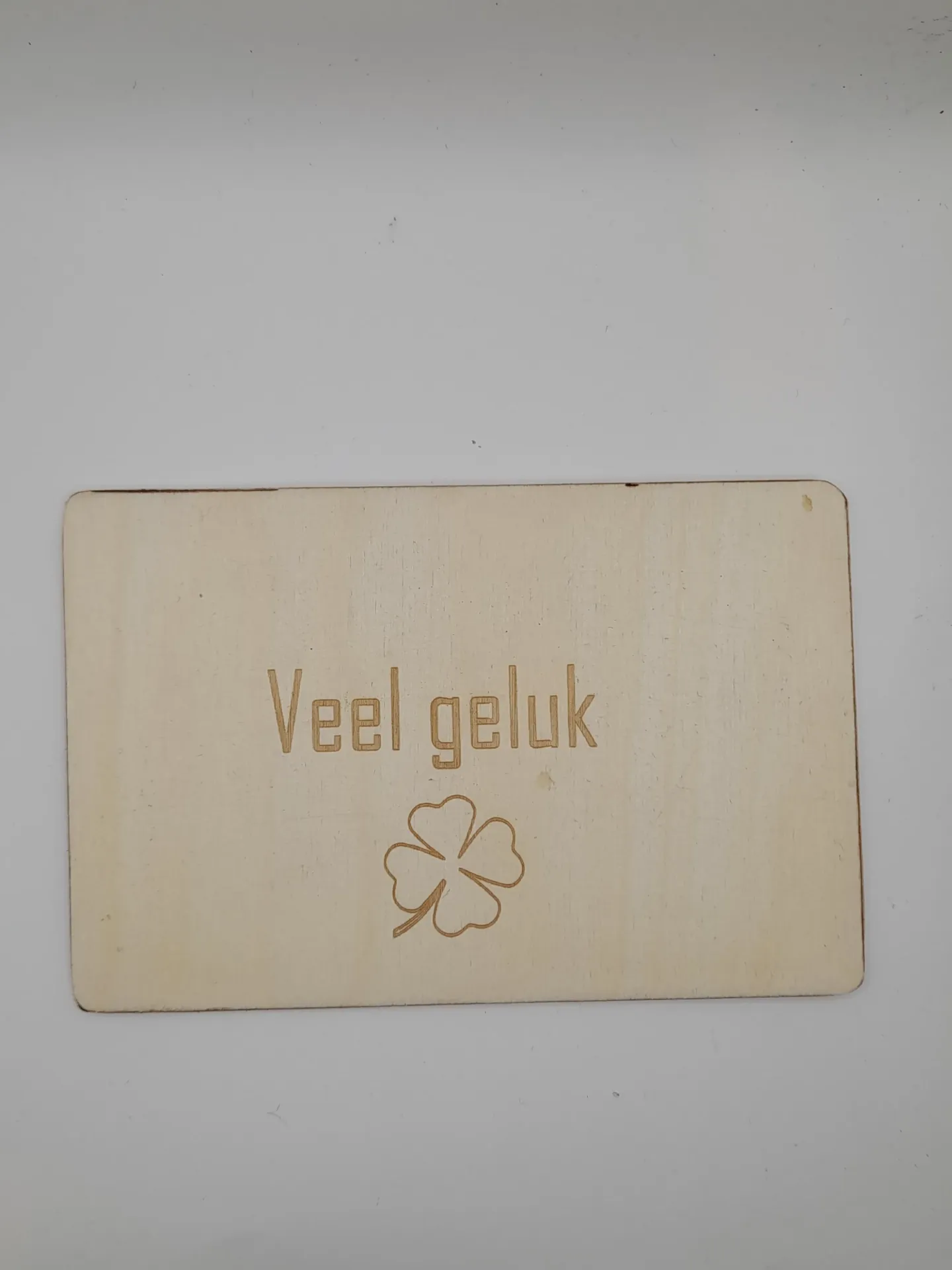 Wenskaart 'Veel Geluk'