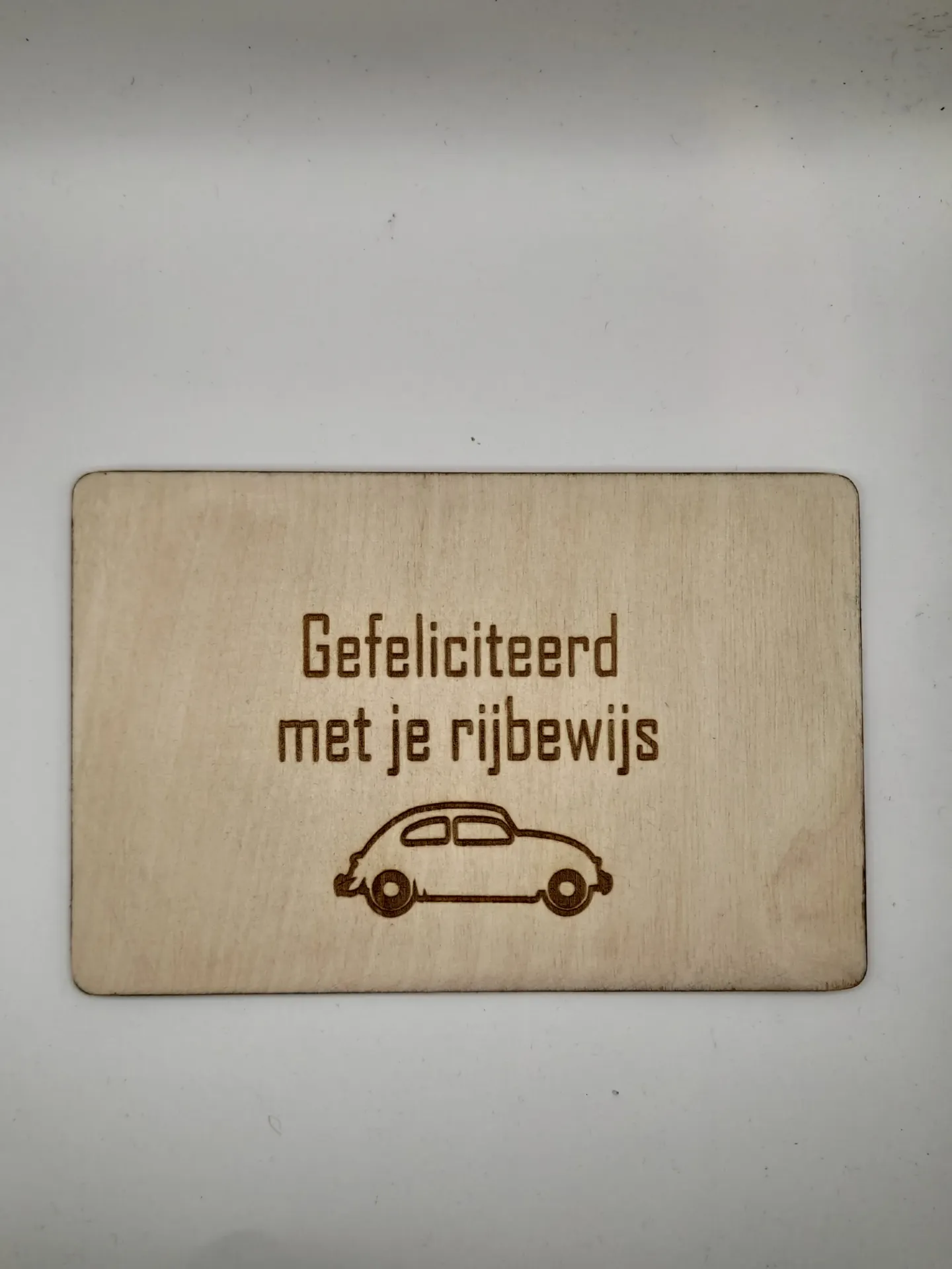 Wenskaart 'Gefeliciteerd met je rijbewijs'