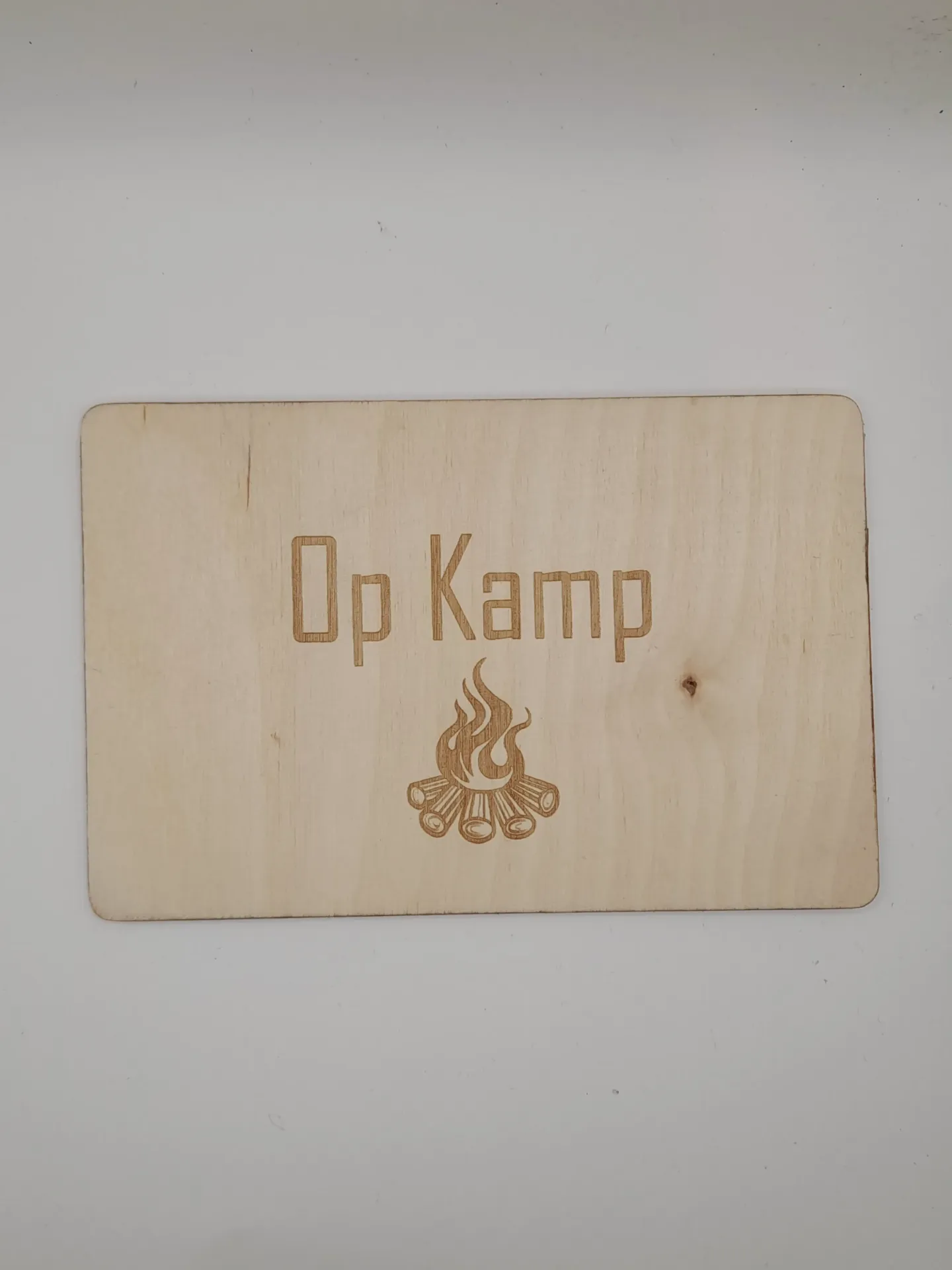 Wenskaart 'op kamp'